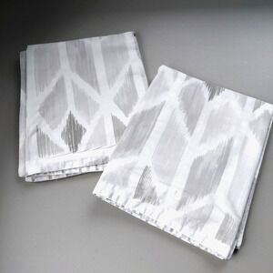 2 City Scene Bedding Shams KING Gray Geometric Cotton Zip Closure Preppy Cozy